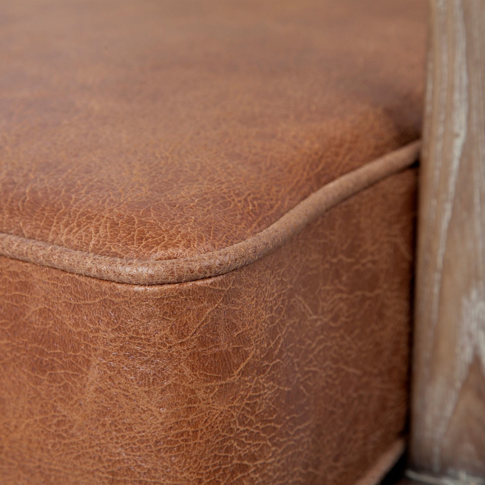 Harman Leather Accent Chair by Mercana. Made from wood, top grain leather in a rustic style.