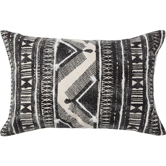 Beveridge Pillow by Mercana in black. Made from fabric in a unique style.