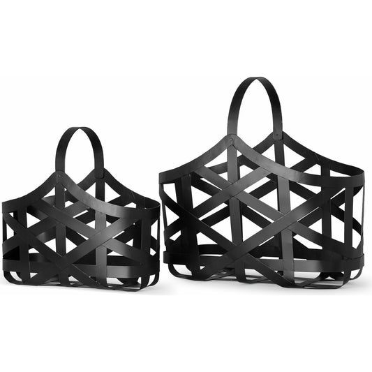 Tyrell Iron Baskets Set of Two by Mercana in natural. Made from unique in a modern style.