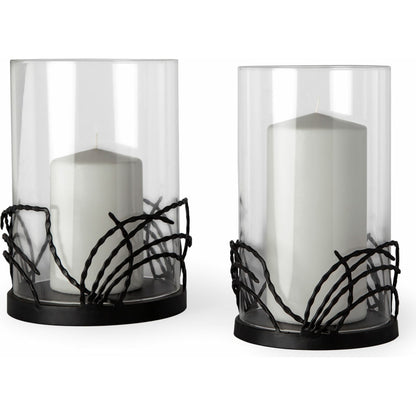 Cutlass I Metal Base Table Candle Holders Set of Two by Mercana in black. Made from unique in a modern style.