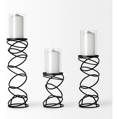 Omega I Metal Stacked Ring Table Candle Holder by Mercana in natural. Made from unique in a modern style.