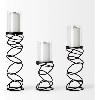 Omega I Metal Stacked Ring Table Candle Holder by Mercana in natural. Made from unique in a modern style.