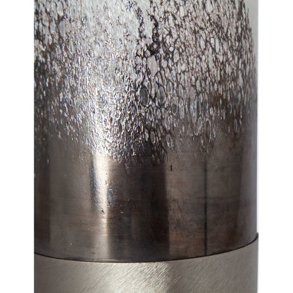 Baltic I White Brushed Metal Bottom Vase by Mercana in white, bronze, silver. Made from unique in a eclectic & global style.