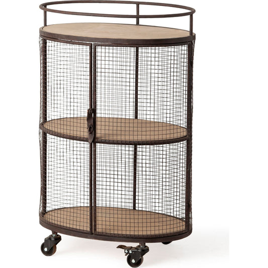Saluti Bar Cart by Mercana in brown. Made from unique in a modern style.
