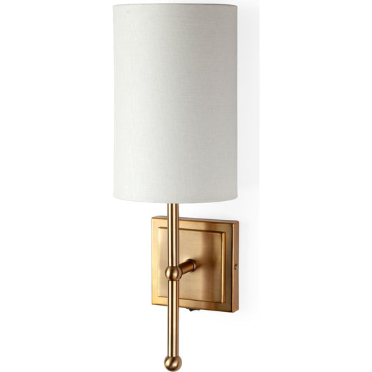 Bourgeois Wall Sconce by Mercana in white, black. Made from unique in a transitional style.