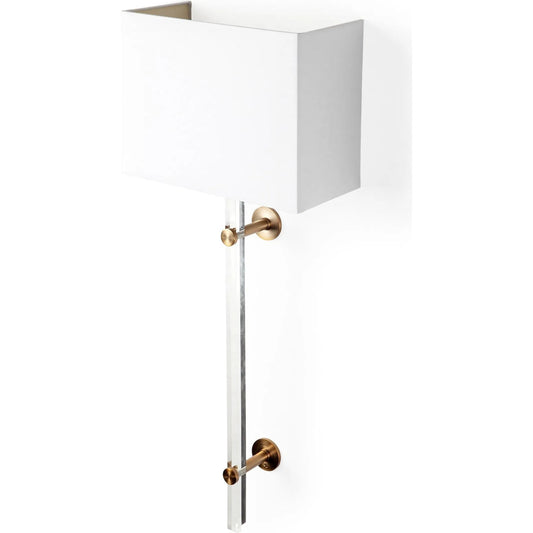 Cantabria Wall Sconce by Mercana in white. Made from unique in a transitional style.