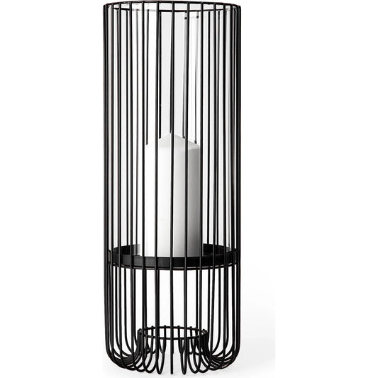 Velo II Cylindrical Table Candle Holder by Mercana in black. Made from unique in a modern style.