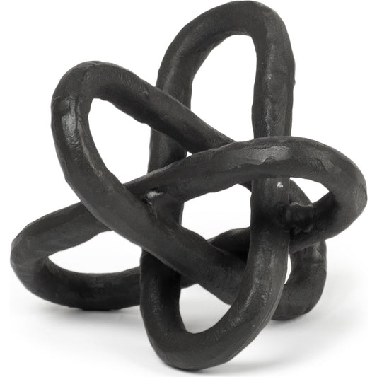 Wilhelm I Link Decor Object by Mercana in matte black. Made from metal in a modern style.