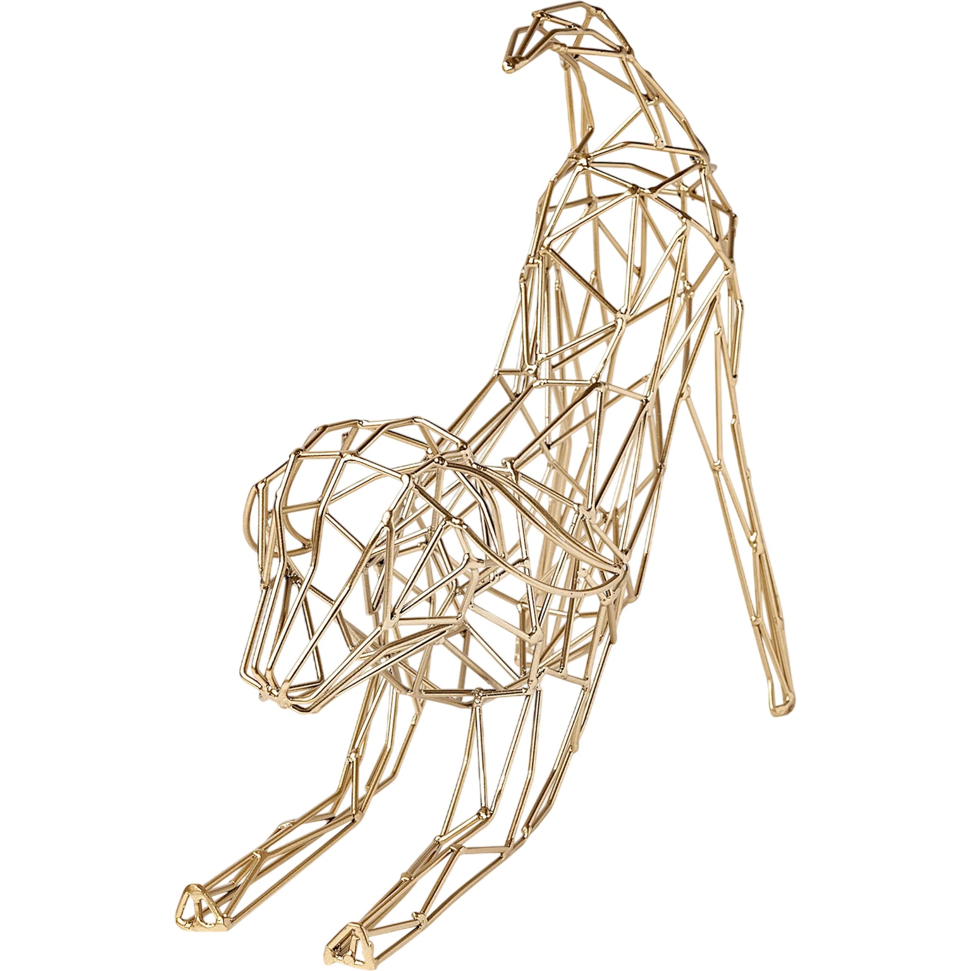 Frankie II Gold Wire Framed Dog Shaped Decor by Mercana in matte gold. Made from unique in a eclectic & global style.