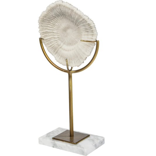 Sandy I Coastal Sand Dollar Object by Mercana in white. Made from unique in a coastal style.