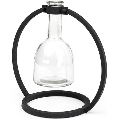 Monica I Glass Bottle Vase by Mercana in matte black. Made from unique in a modern style.