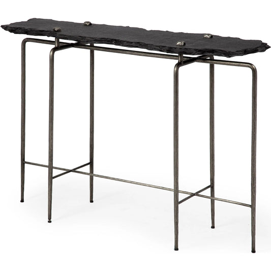 Pinera Console Table by Mercana. Made from marble, metal in a modern style.