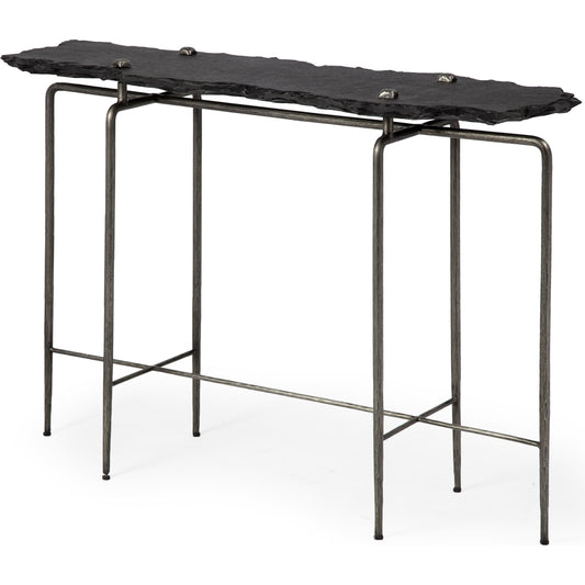 Pinera Console Table by Mercana. Made from marble, metal in a modern style.