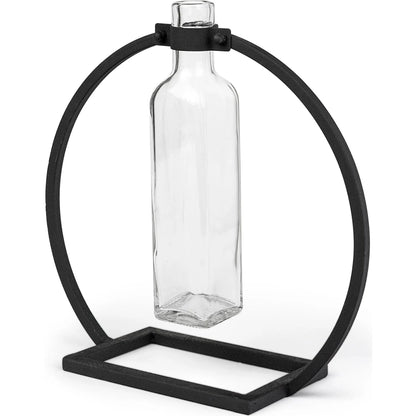 Monica I Glass Bottle Vase by Mercana in matte black. Made from unique in a modern style.