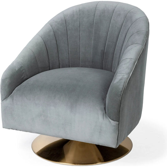 James Accent Chair by Mercana in gray, gold. Made from unique in a modern style.
