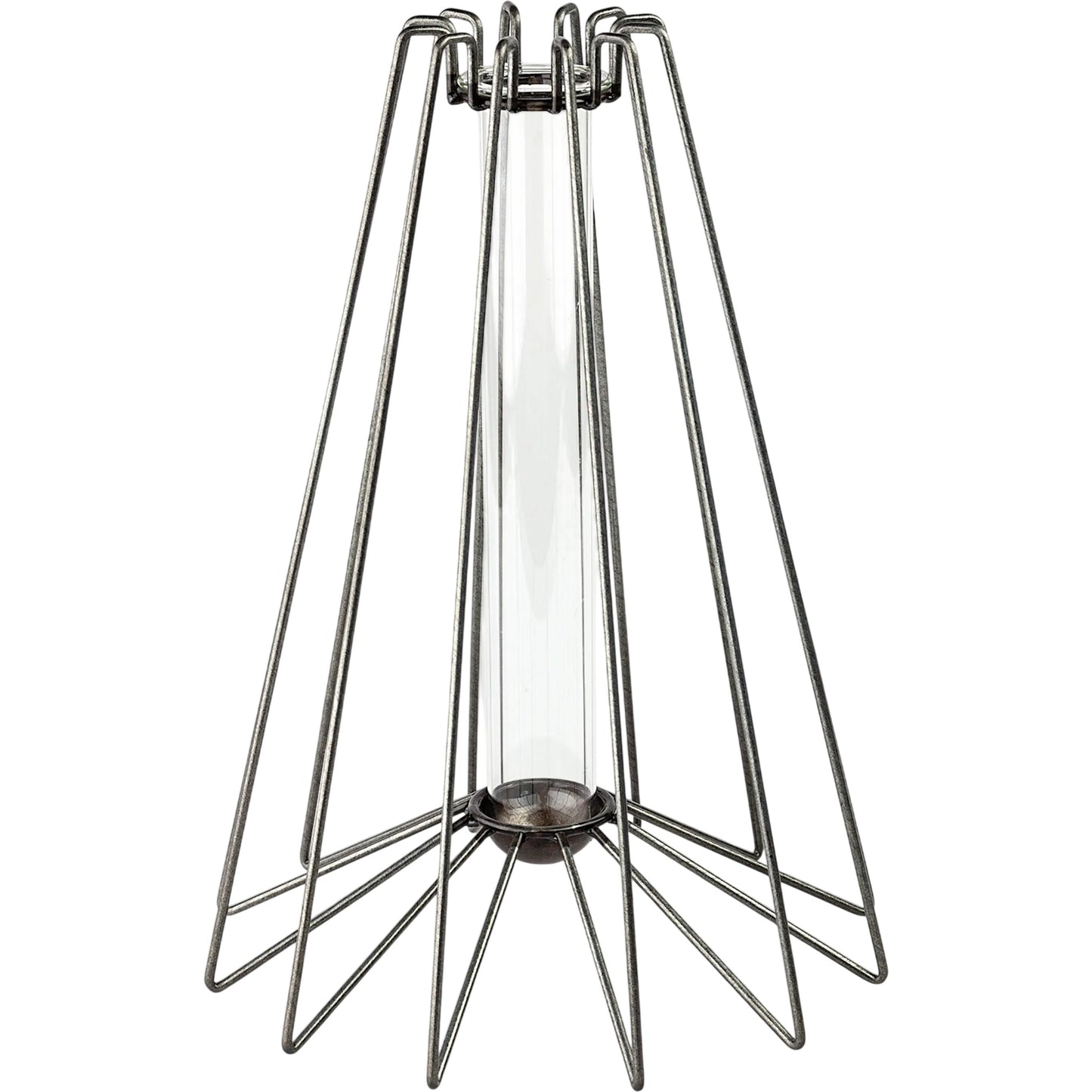 017 S-343108 | Primary Silo | Madeline II Gunmetal Gray Metal Glass Test Tube Vase by Mercana in silver. Made from unique in a modern style.