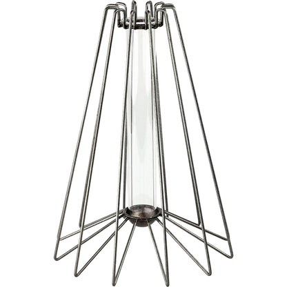 Madeline II Gunmetal Gray Metal Glass Test Tube Vase by Mercana in silver. Made from unique in a modern style.