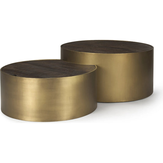 Eclipse Coffee Table by Mercana in brass. Made from wood, metal in a eclectic & global style.
