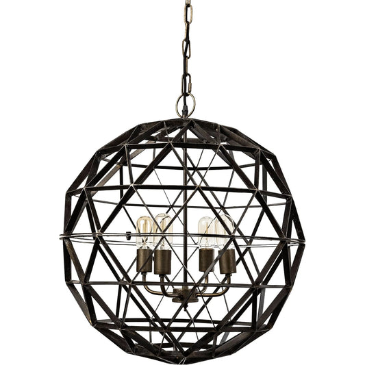Dyson Chandelier by Mercana in brown. Made from unique in a modern style.