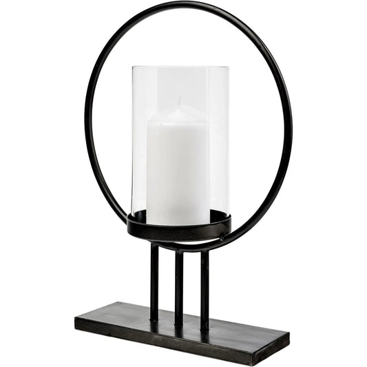 Saturn I Table Candle Holder by Mercana in black. Made from unique in a modern style.