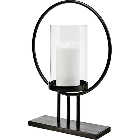 Saturn I Table Candle Holder by Mercana in black. Made from unique in a modern style.