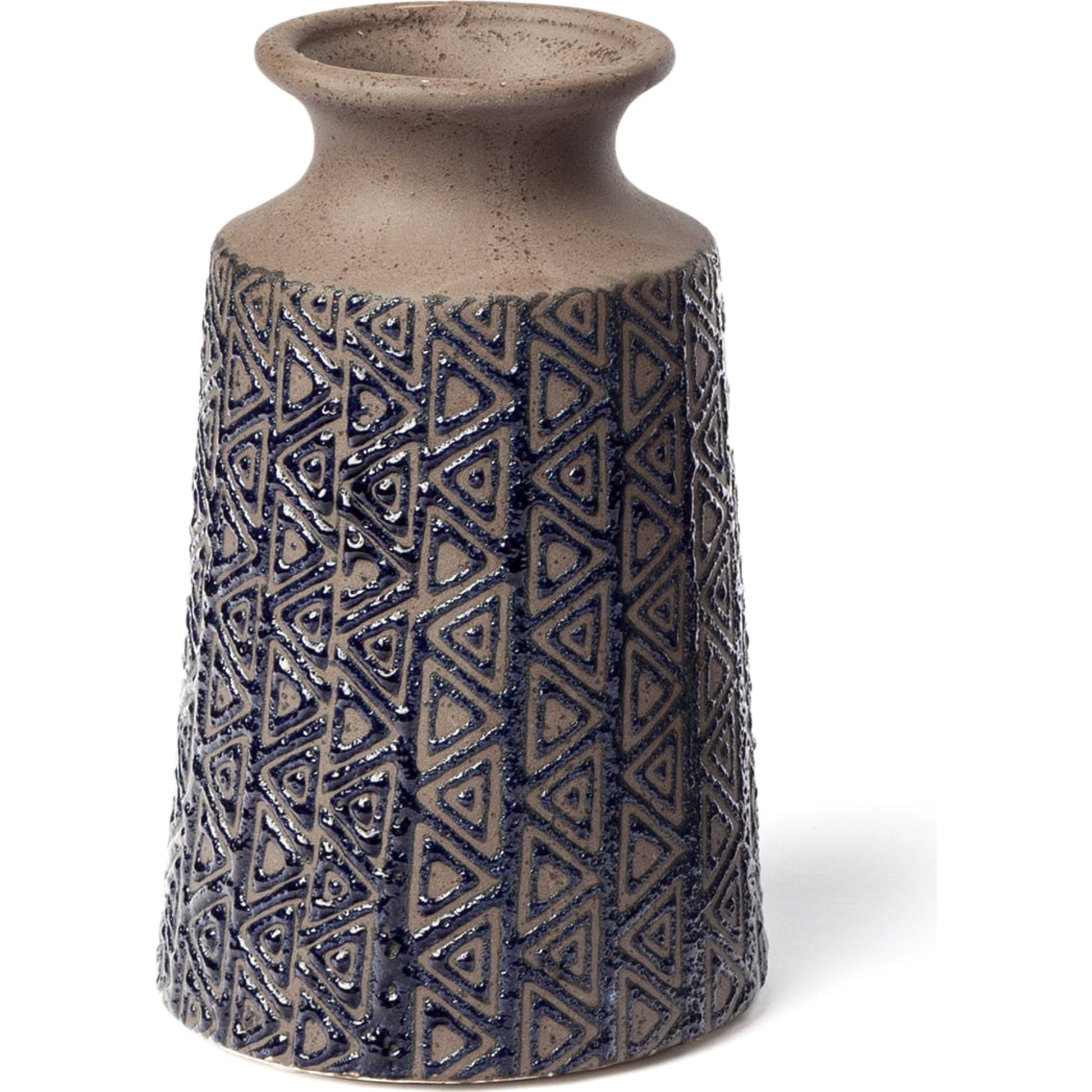 Sefina I Patterned Vase by Mercana in blue, brown. Made from ceramic in a eclectic & global style.