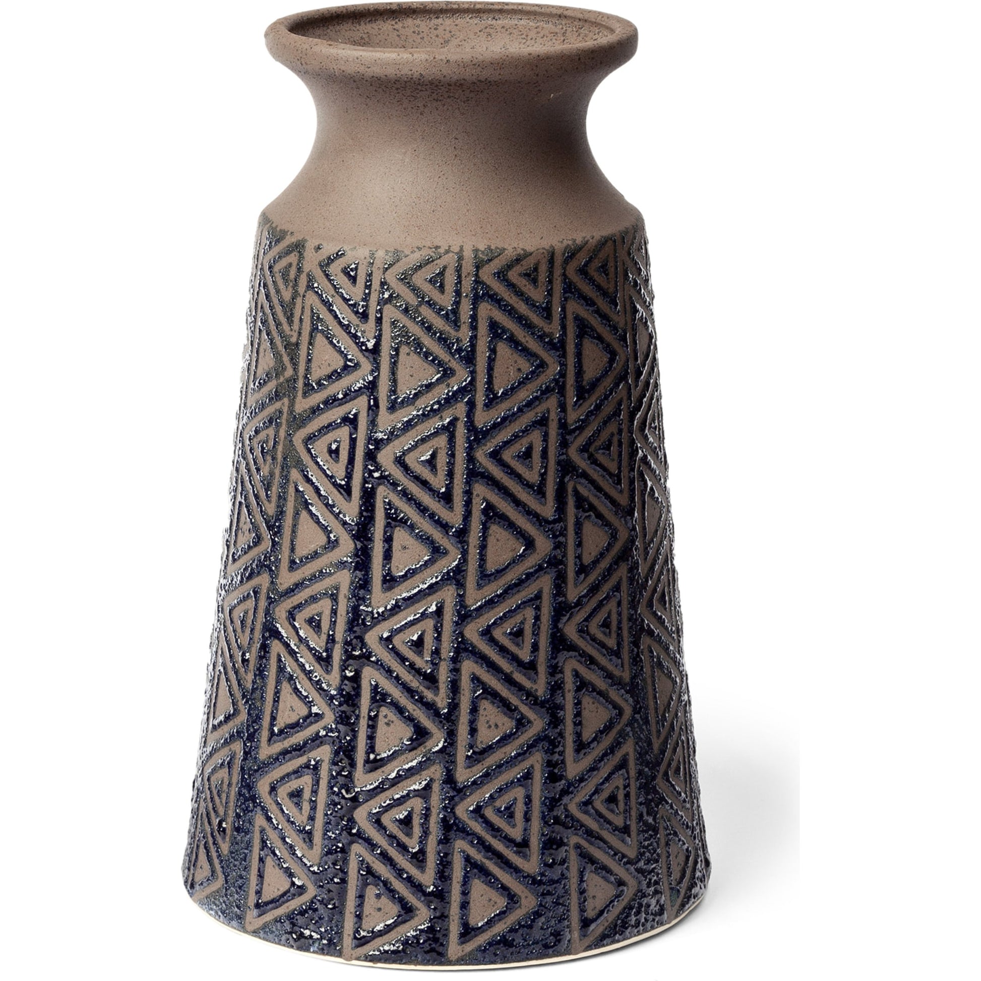 Sefina I Patterned Vase by Mercana in blue, brown. Made from ceramic in a eclectic & global style.