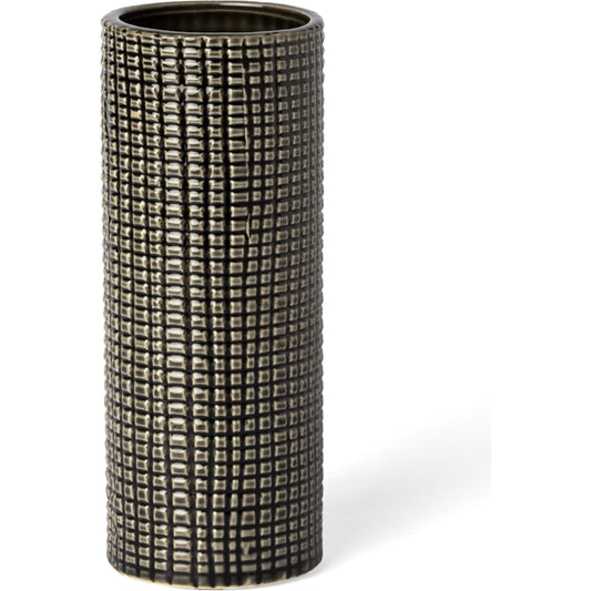 Kona II Vase by Mercana in black, gold. Made from ceramic in a eclectic & global style.