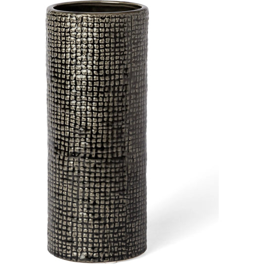 Kona II Vase by Mercana in black, gold. Made from ceramic in a eclectic & global style.