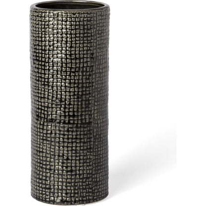 Kona II Vase by Mercana in black, gold. Made from ceramic in a eclectic & global style.