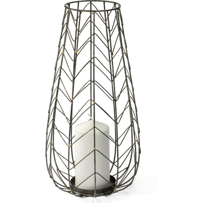 Petiole Candle Holder by Mercana in antiqued gold. Made from metal in a eclectic & global style.