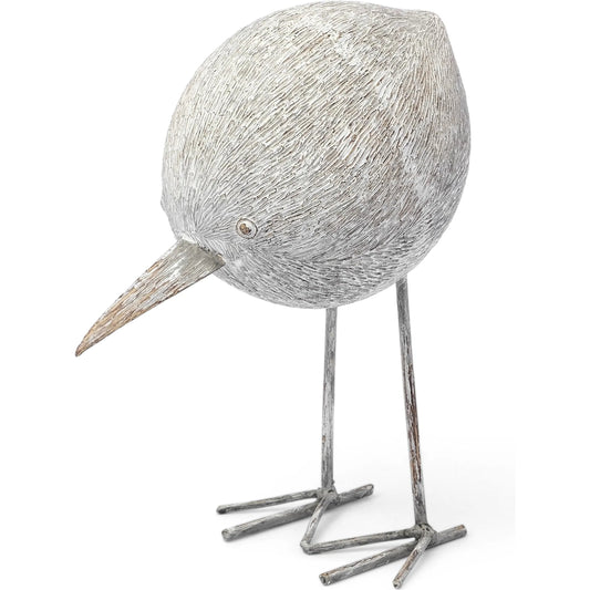 Snipe I Bird Ornament by Mercana in rustic light brown. Made from resin in a eclectic & global style.