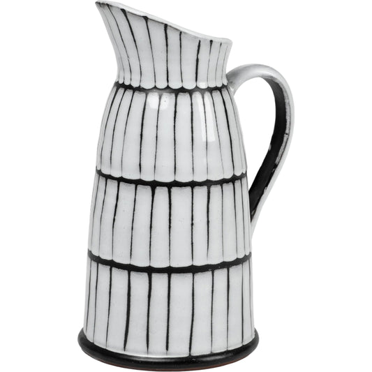 Lome Jug by Mercana in black, white. Made from ceramic in a cottage & farmhouse style.
