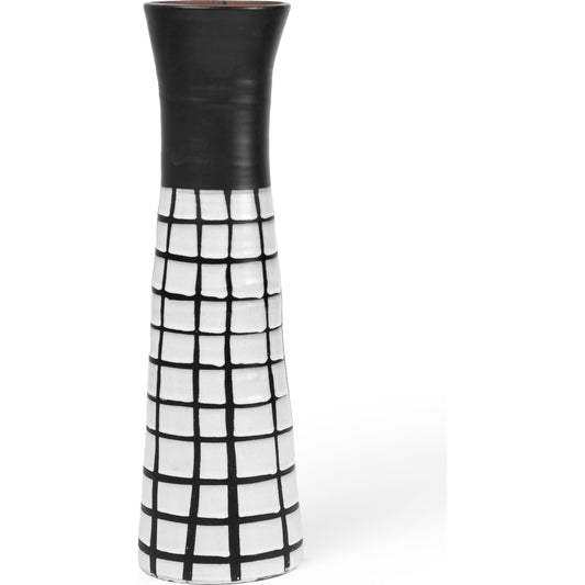 Luanda Vase by Mercana in black, white. Made from ceramic in a eclectic & global style.