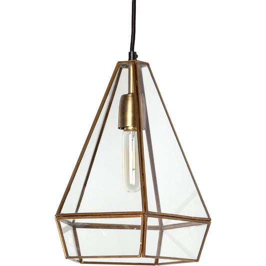 Prima Pendant Light by Mercana in antique gold. Made from glass, metal in a modern style.