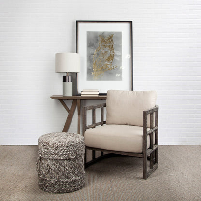 Jennings Console Table by Mercana in brown. Made from solid wood in a modern style.