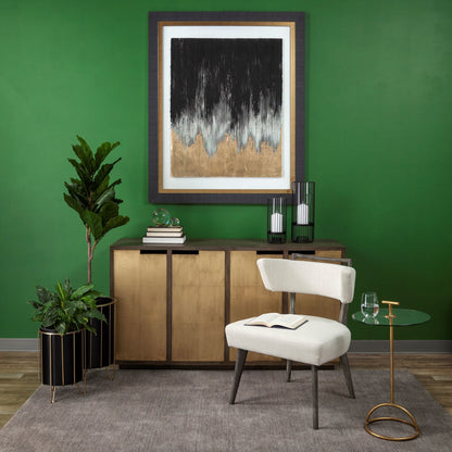 Pianta Insert Brass Plant Stands Set of Two by Mercana in matte black, antiqued brass. Made from unique in a modern style.