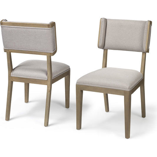 Tenton Dining Chair (Set of 2) by Mercana. Made from wood, fabric in a transitional style.