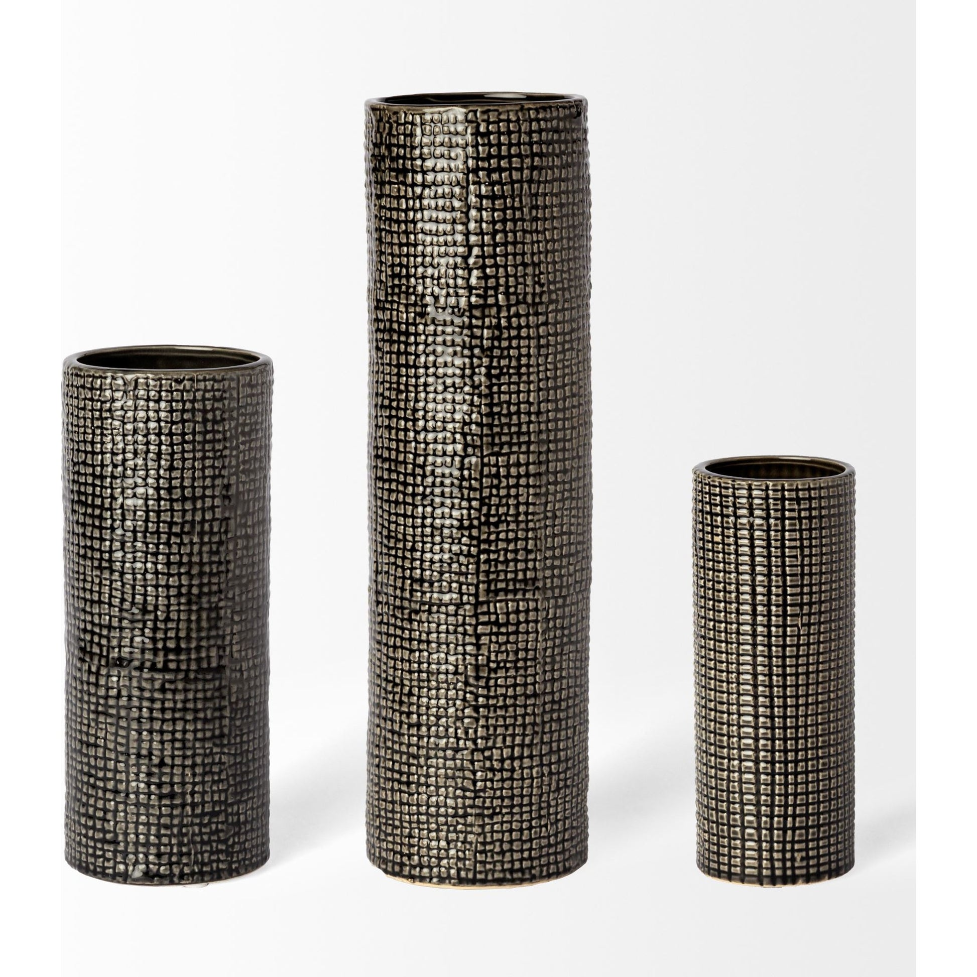 Kona II Vase by Mercana in black, gold. Made from ceramic in a eclectic & global style.