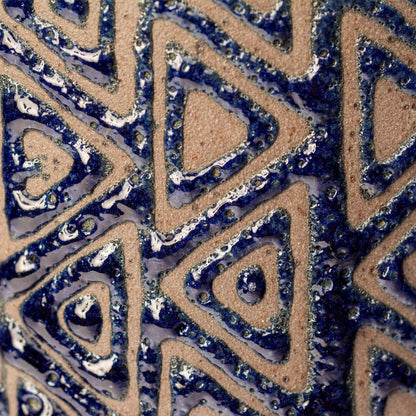 Sefina I Patterned Vase by Mercana in blue, brown. Made from ceramic in a eclectic & global style.