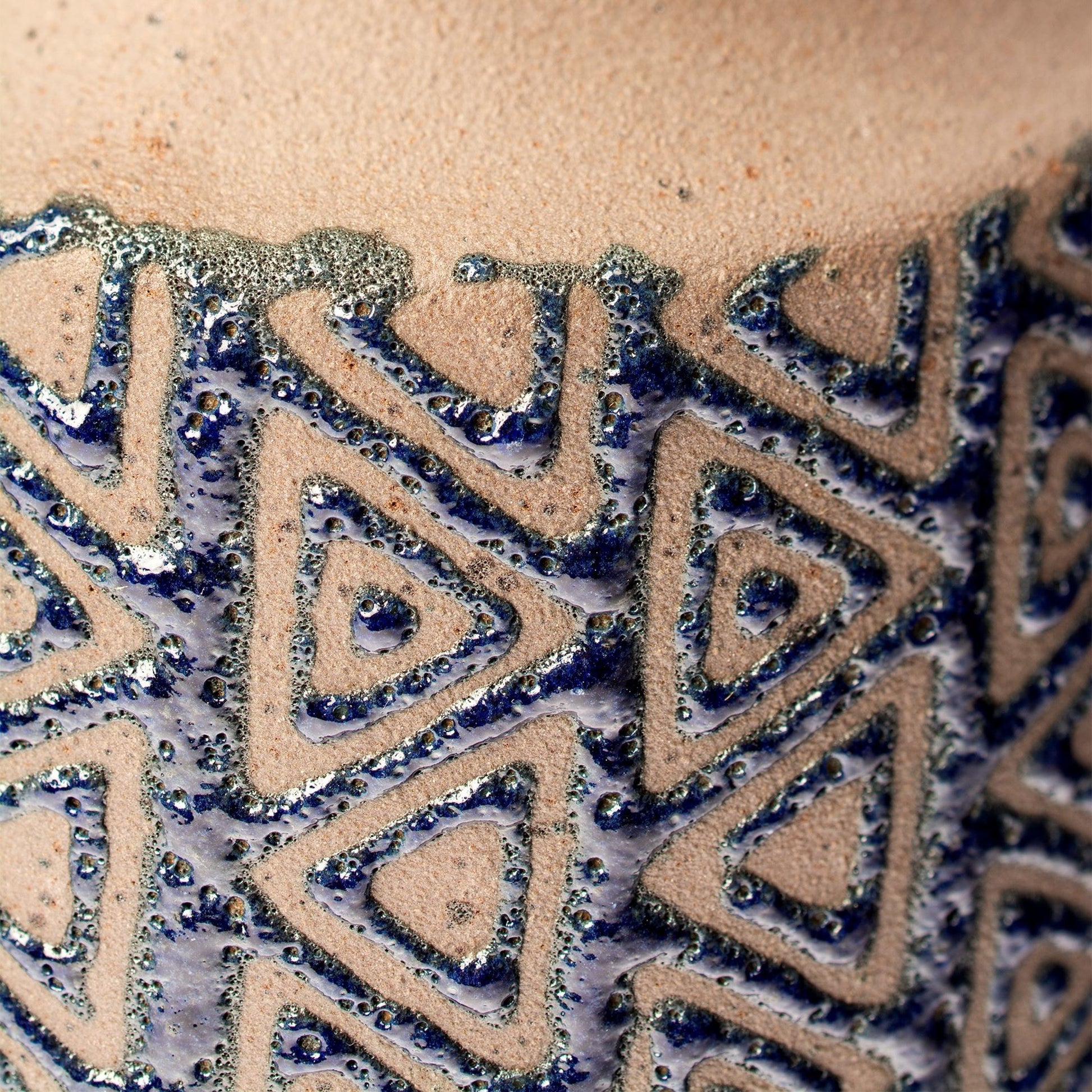 Sefina I Patterned Vase by Mercana in blue, brown. Made from ceramic in a eclectic & global style.