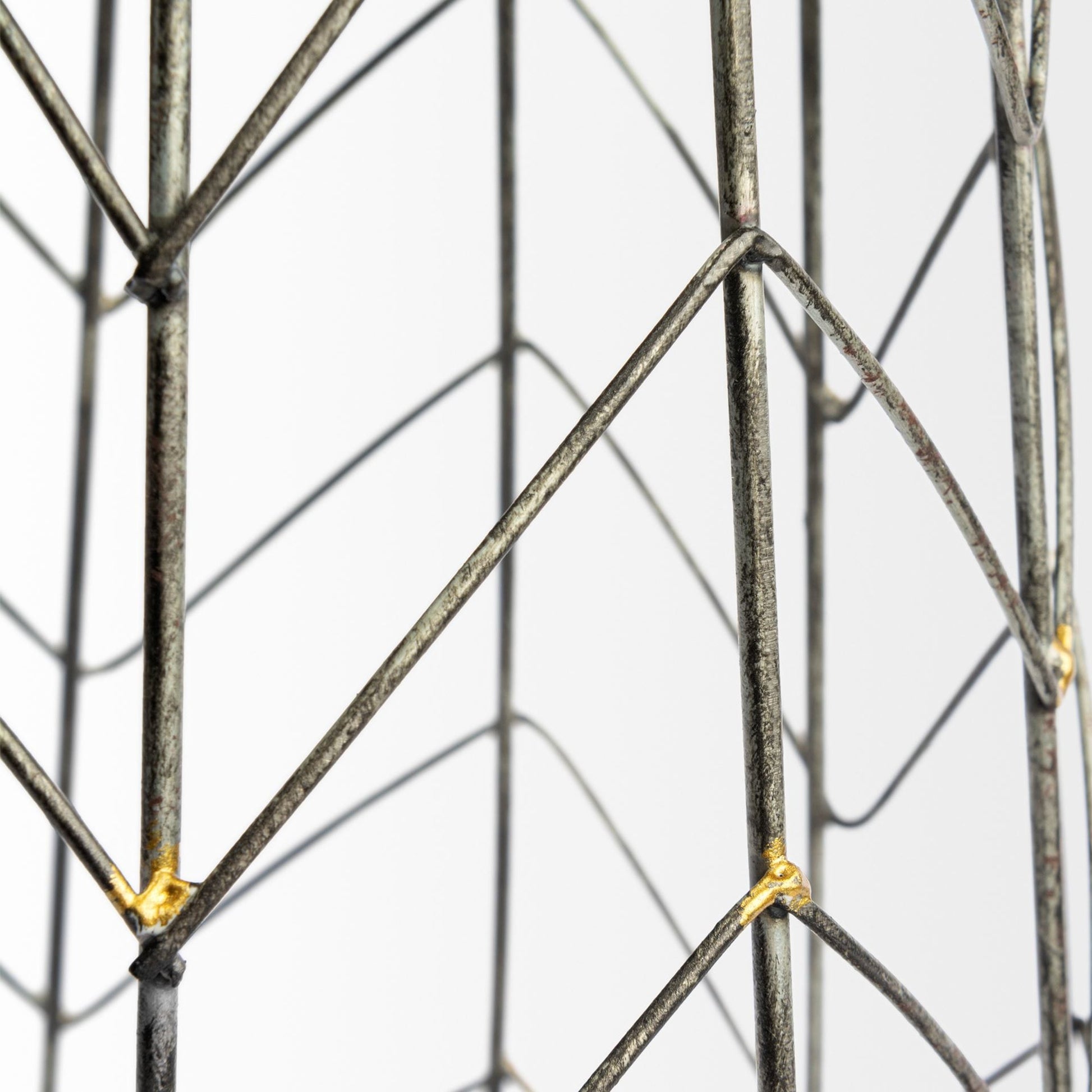 Petiole Candle Holder by Mercana in antiqued gold. Made from metal in a eclectic & global style.