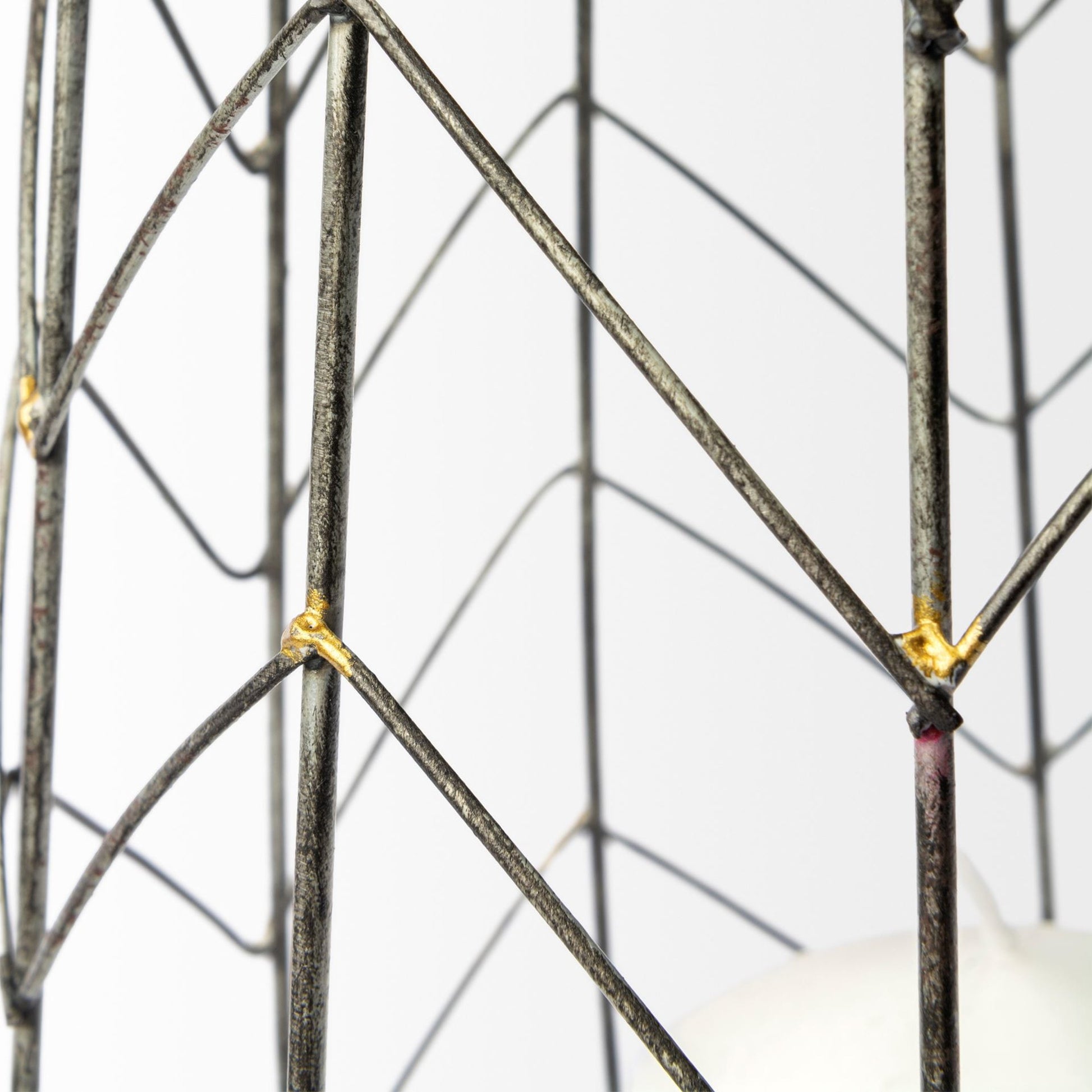 Petiole Candle Holder by Mercana in antiqued gold. Made from metal in a eclectic & global style.