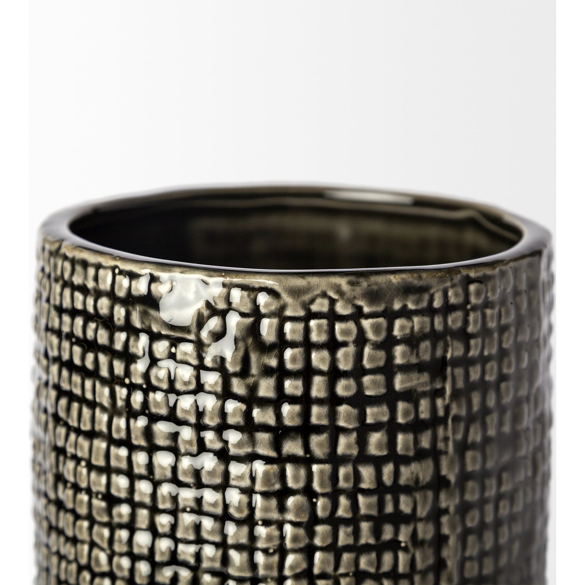 Kona II Vase by Mercana in black, gold. Made from ceramic in a eclectic & global style.