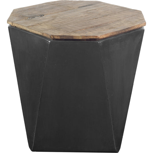 Esagono End/Side Table by Mercana in brown. Made from hardwood in a modern style.