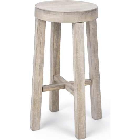 Brahma Wood Seat Bar/Counter Stool by Mercana in natural. Made from unique in a cottage & farmhouse style.