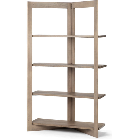 Turnbull Shelving Unit by Mercana in natural. Made from unique in a modern style.