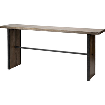 Ledger Console Table by Mercana in natural. Made from unique in a modern style.