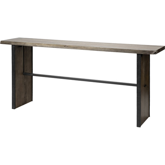 Ledger Console Table by Mercana in natural. Made from unique in a modern style.