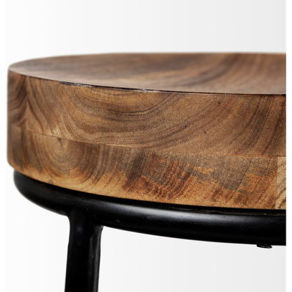 Flynn Bar Wood Seat Stool Series by Mercana in natural. Made from unique in a modern style.